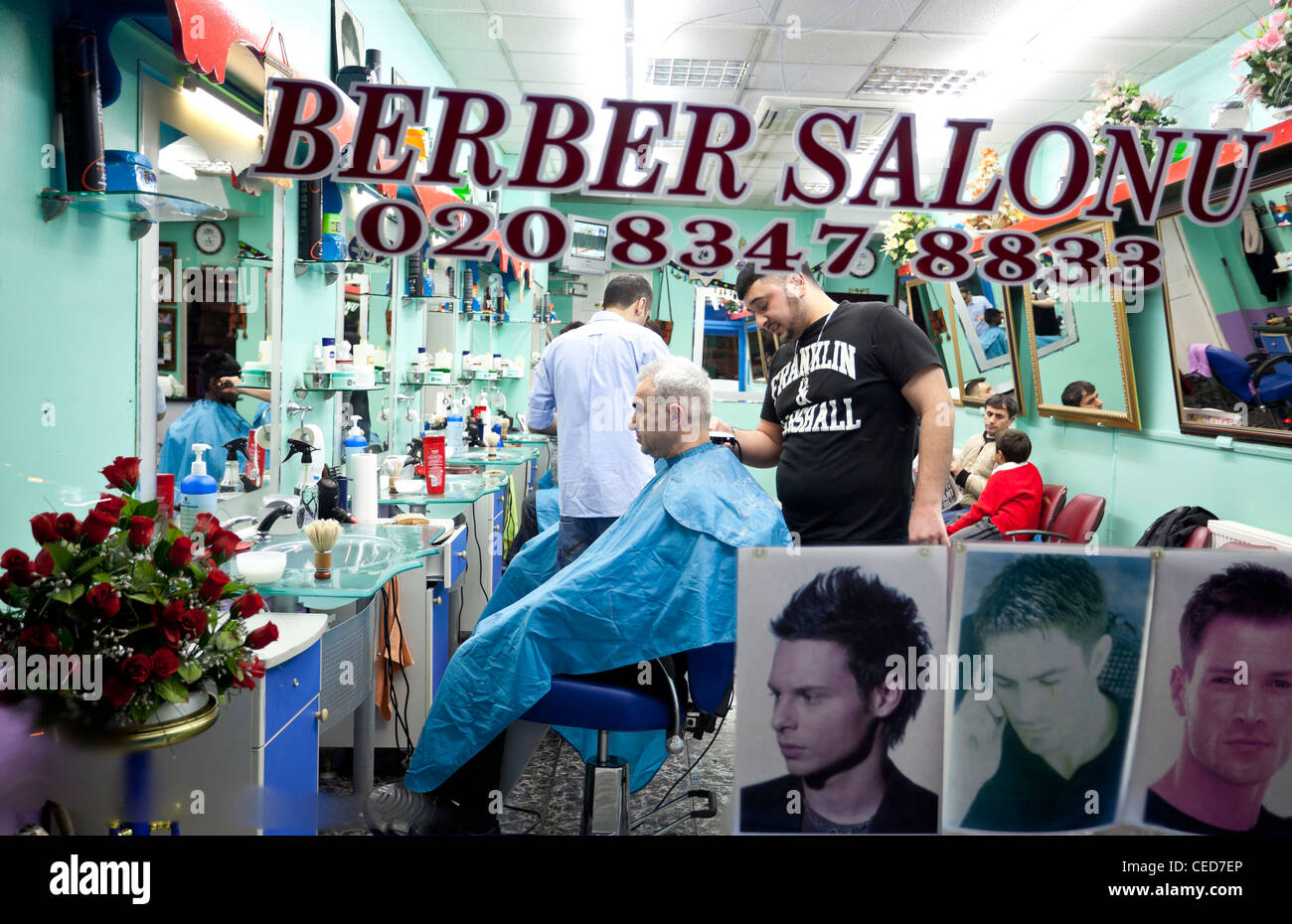 Barber shop, London, England, UK. Stock Photo