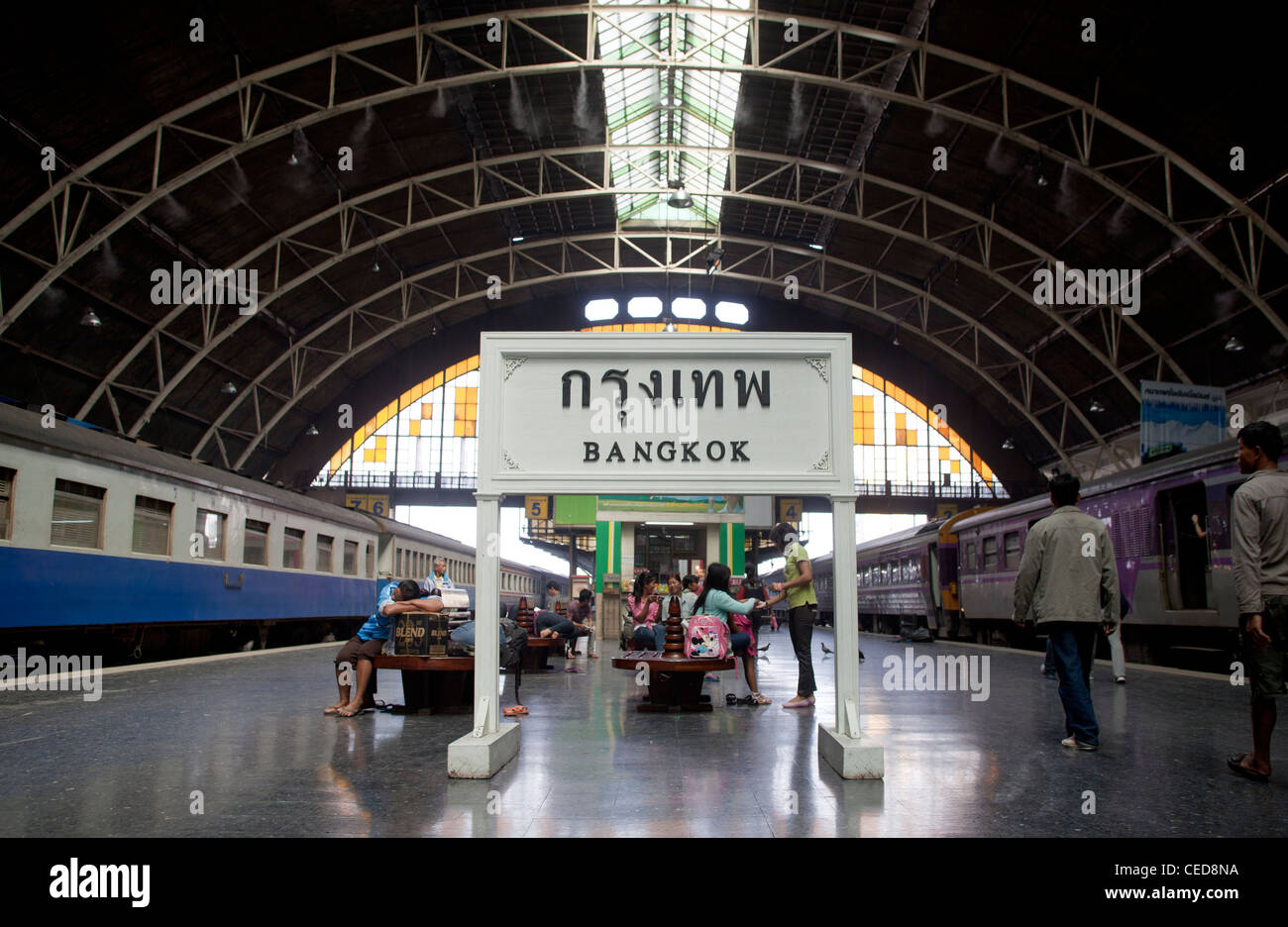 Hualamphong Railway Station Bangkok Thailand Stock Photo