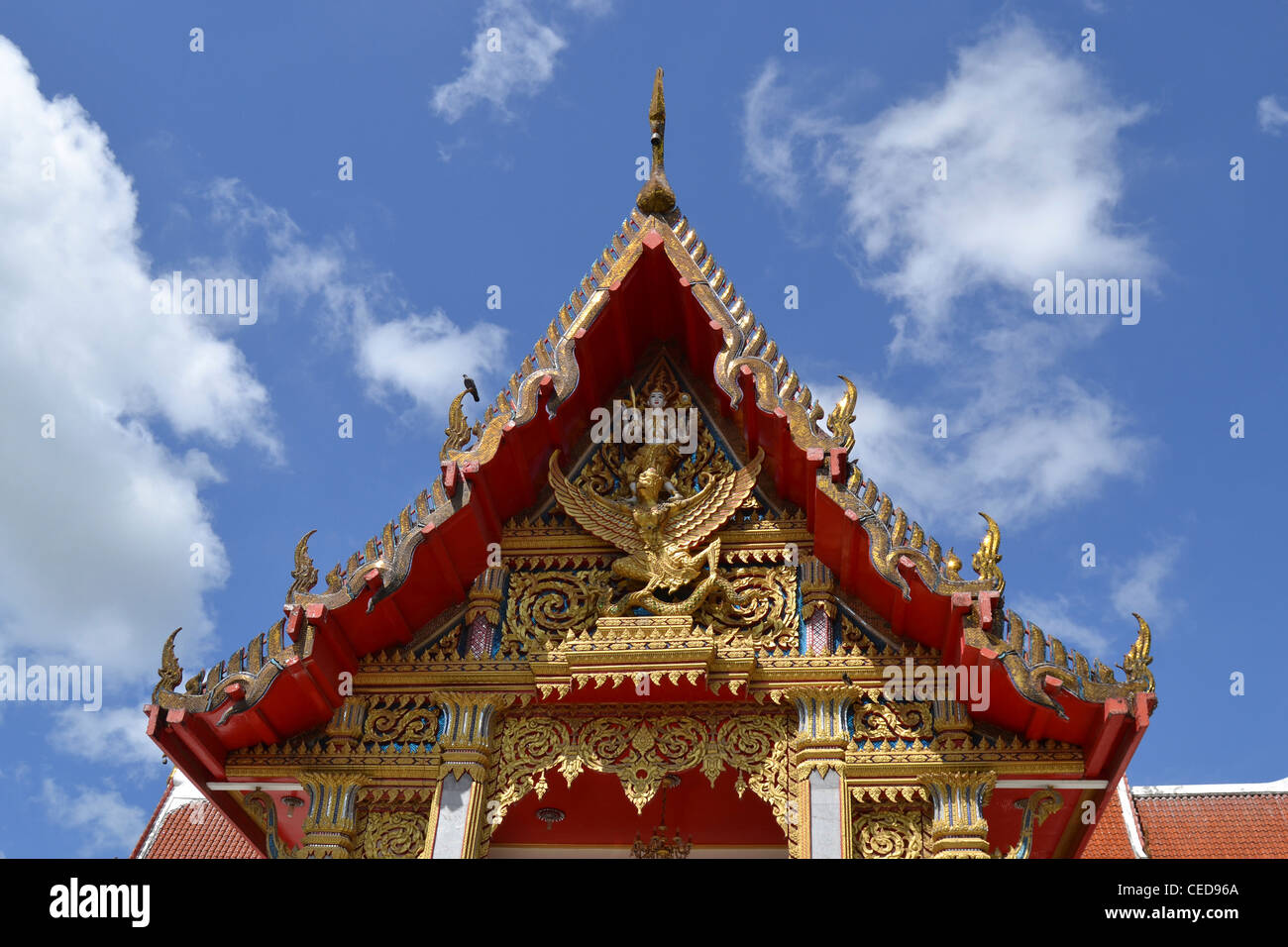 Temple Wat Chalong, the largest and most prominent of the 29 Buddhist temples of Phuket island, Thailand, Asia Stock Photo