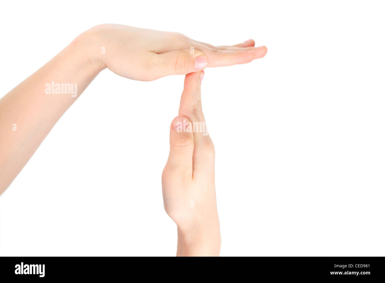 British sign language child hi-res stock photography and images - Alamy