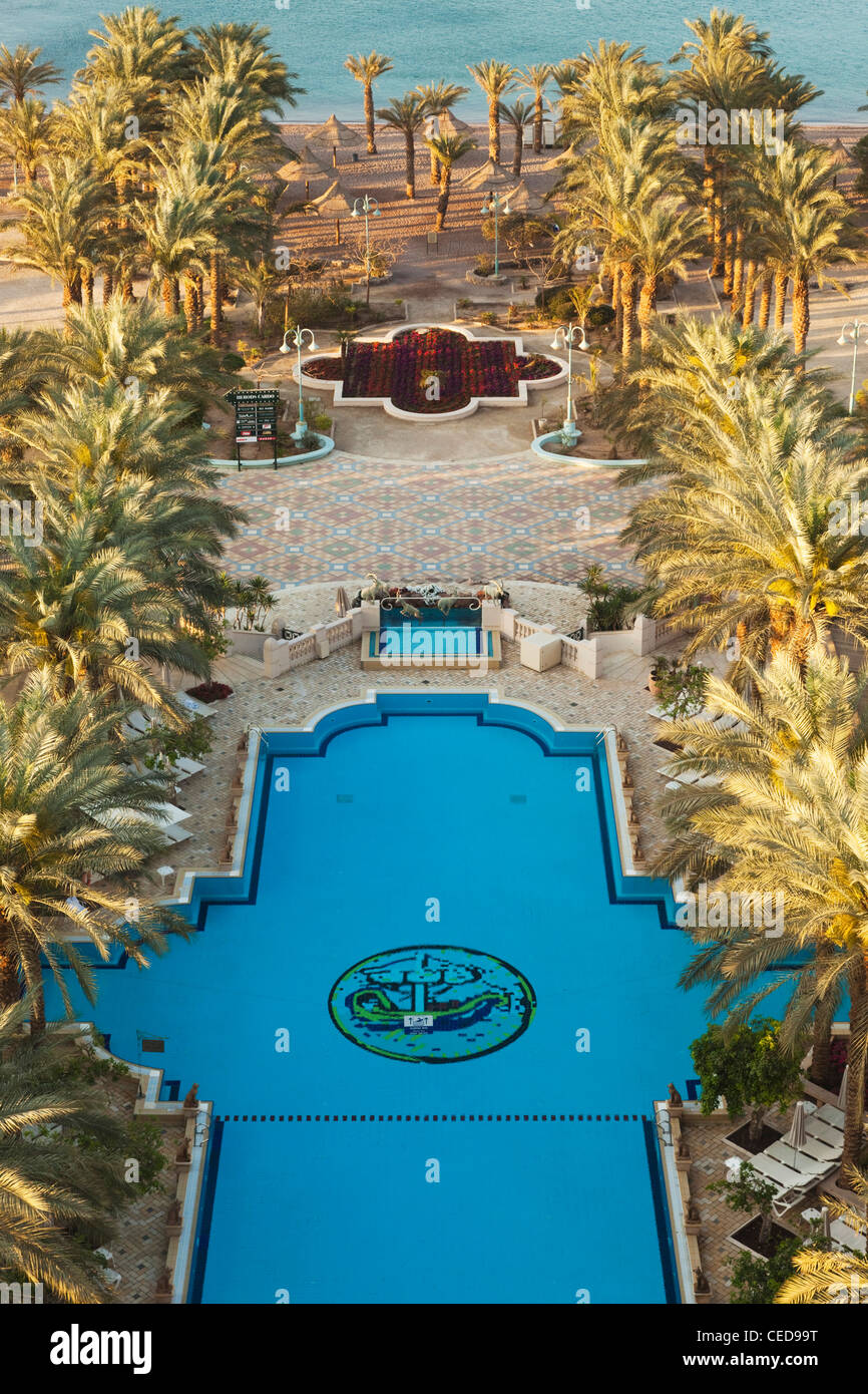 Israel, The Negev, Eilat, elevated view Herods Palace Hotel swimming pool Stock Photo Alamy