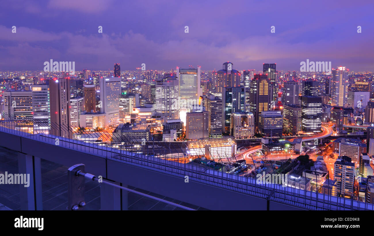 Osaka, Japan skyline at Umeda District Stock Photo