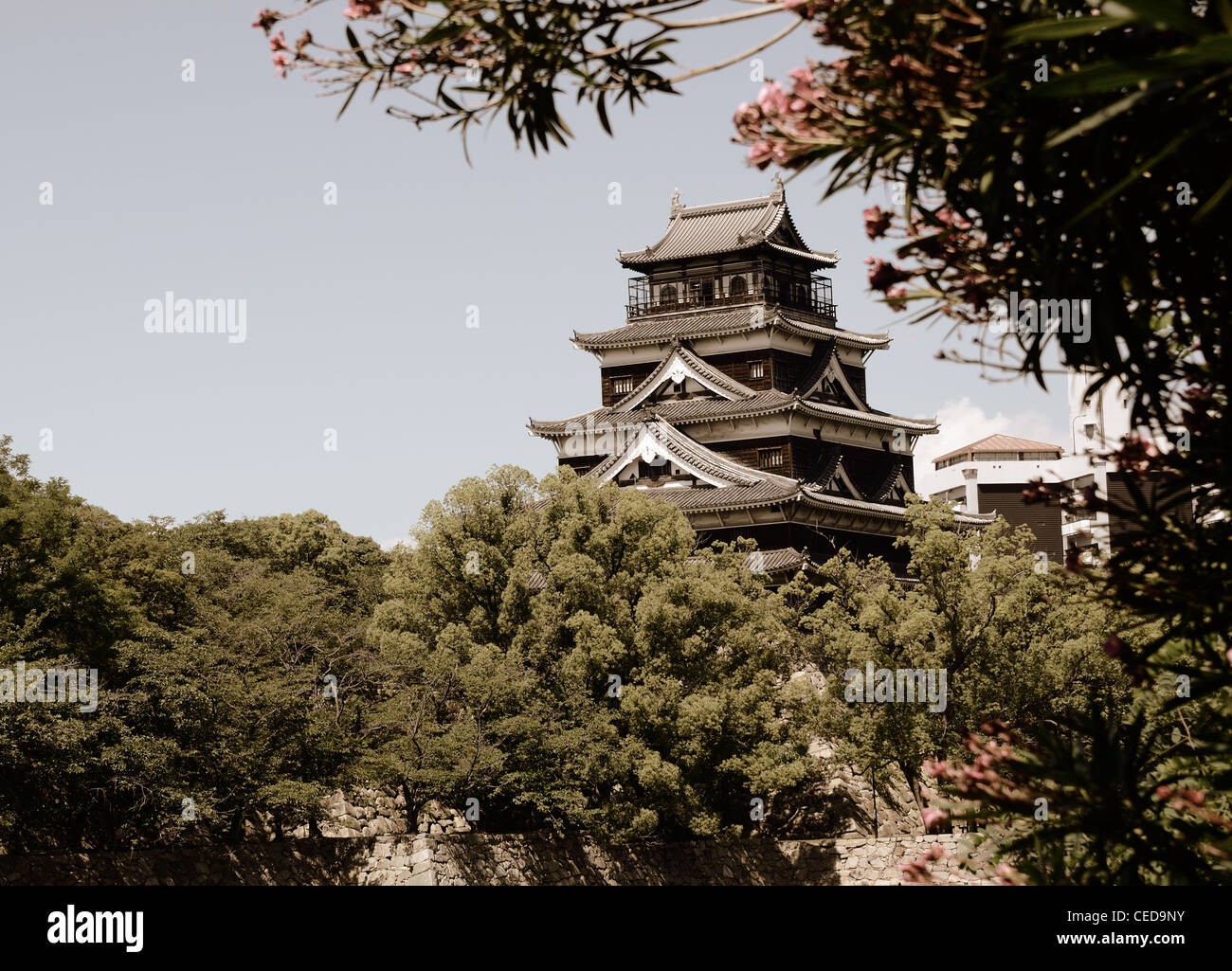 Hiroshima Castle in Hiroshima, Japan. Stock Photo