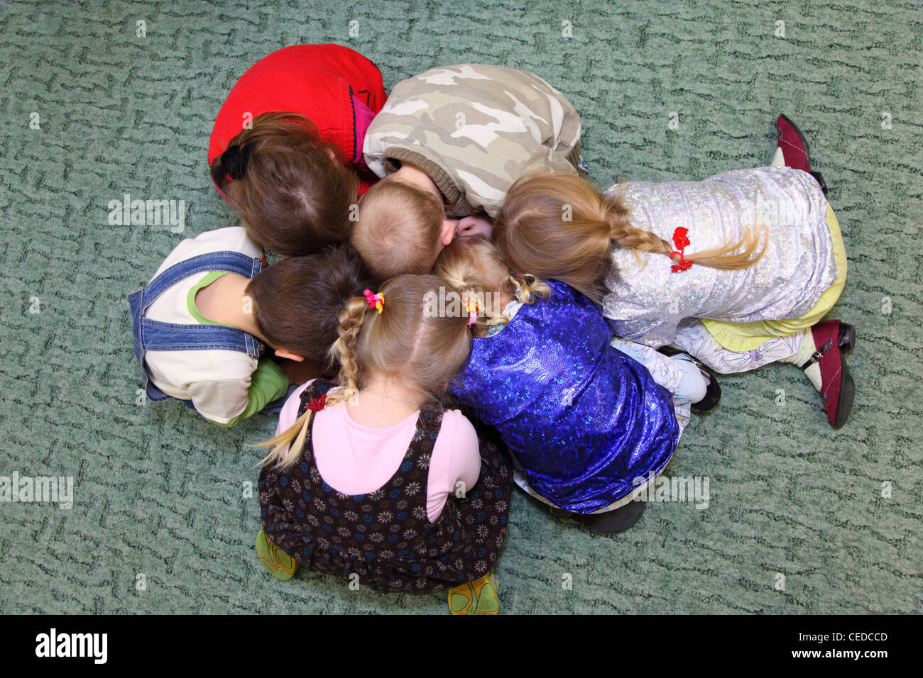 Playing children, top view Stock Photo - Alamy