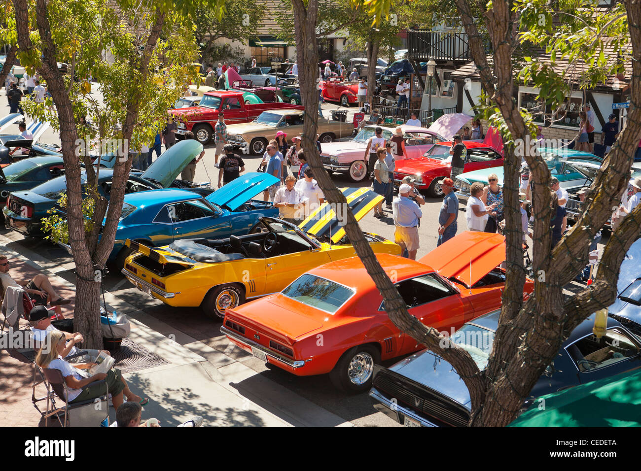 car show, Solvang, Santa Ynez Valley, United States of America Stock