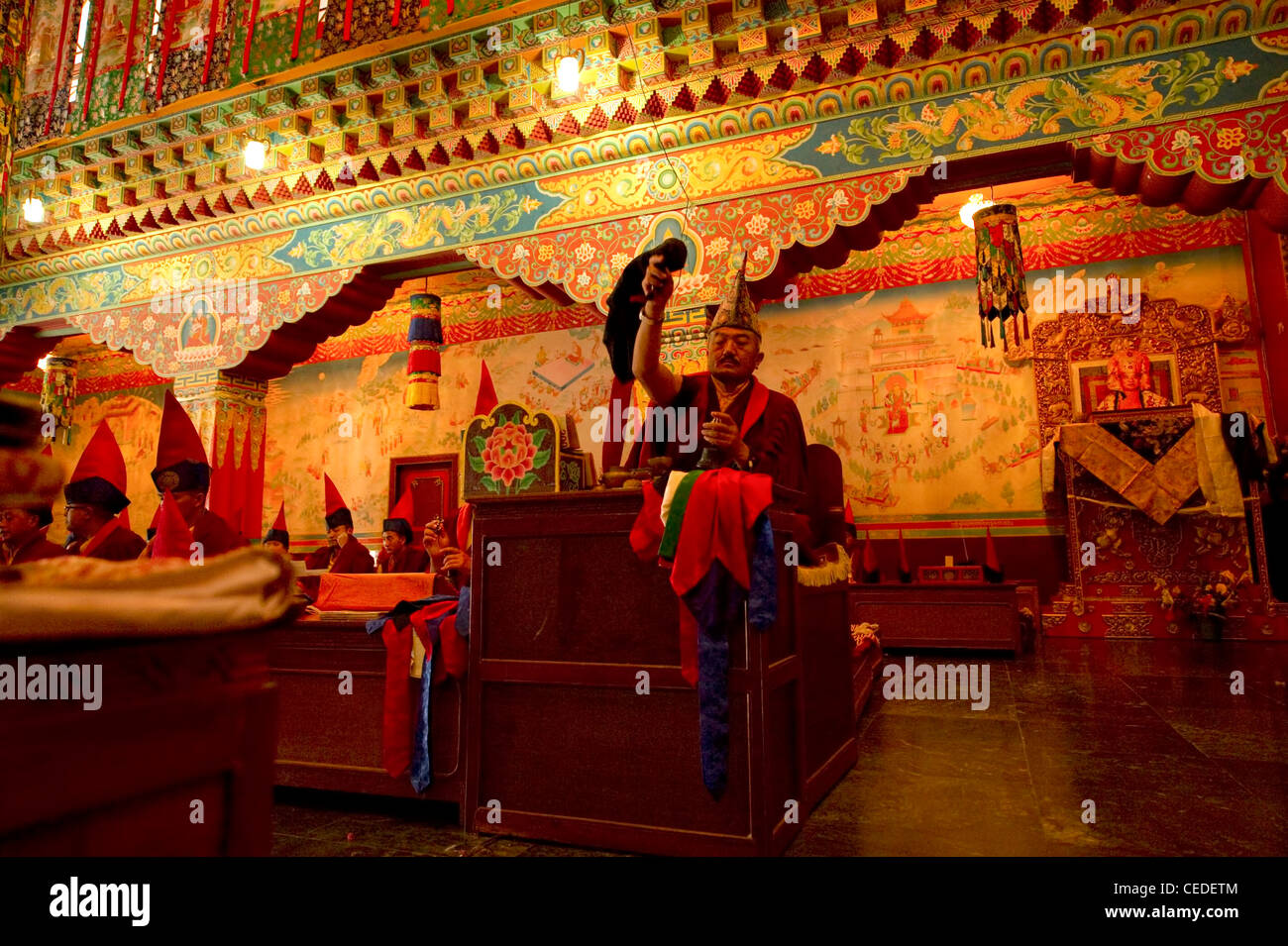 Buddhist Monastery in Sikkim India Stock Photo