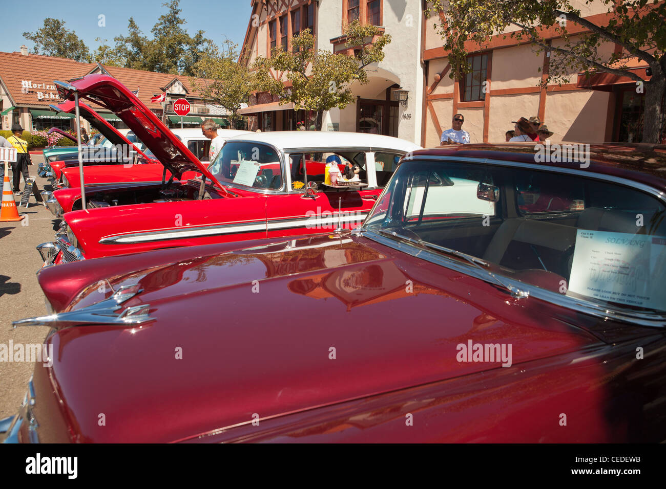 car show, Solvang, Santa Ynez Valley, United States of America Stock Photo