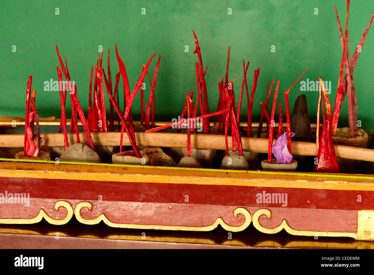 Ritual incense sticks in a Buddhist Monastery, Sikkim, India Stock Photo Alamy