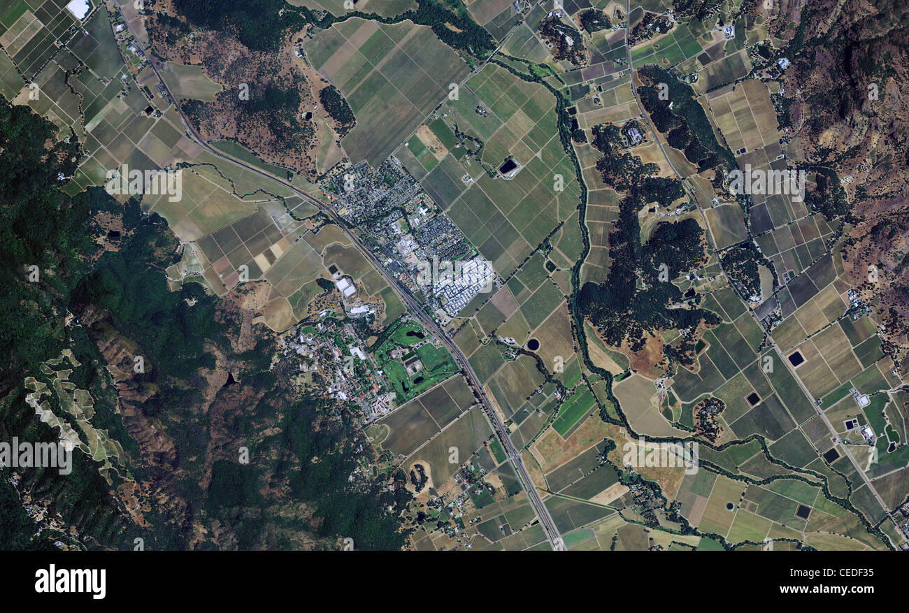 aerial photo map Yountville Napa Valley California Stock Photo Alamy