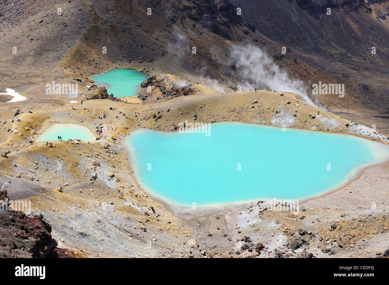 The Emerald Lakes on the Tongariro Alpine Crossing in New Zealand's