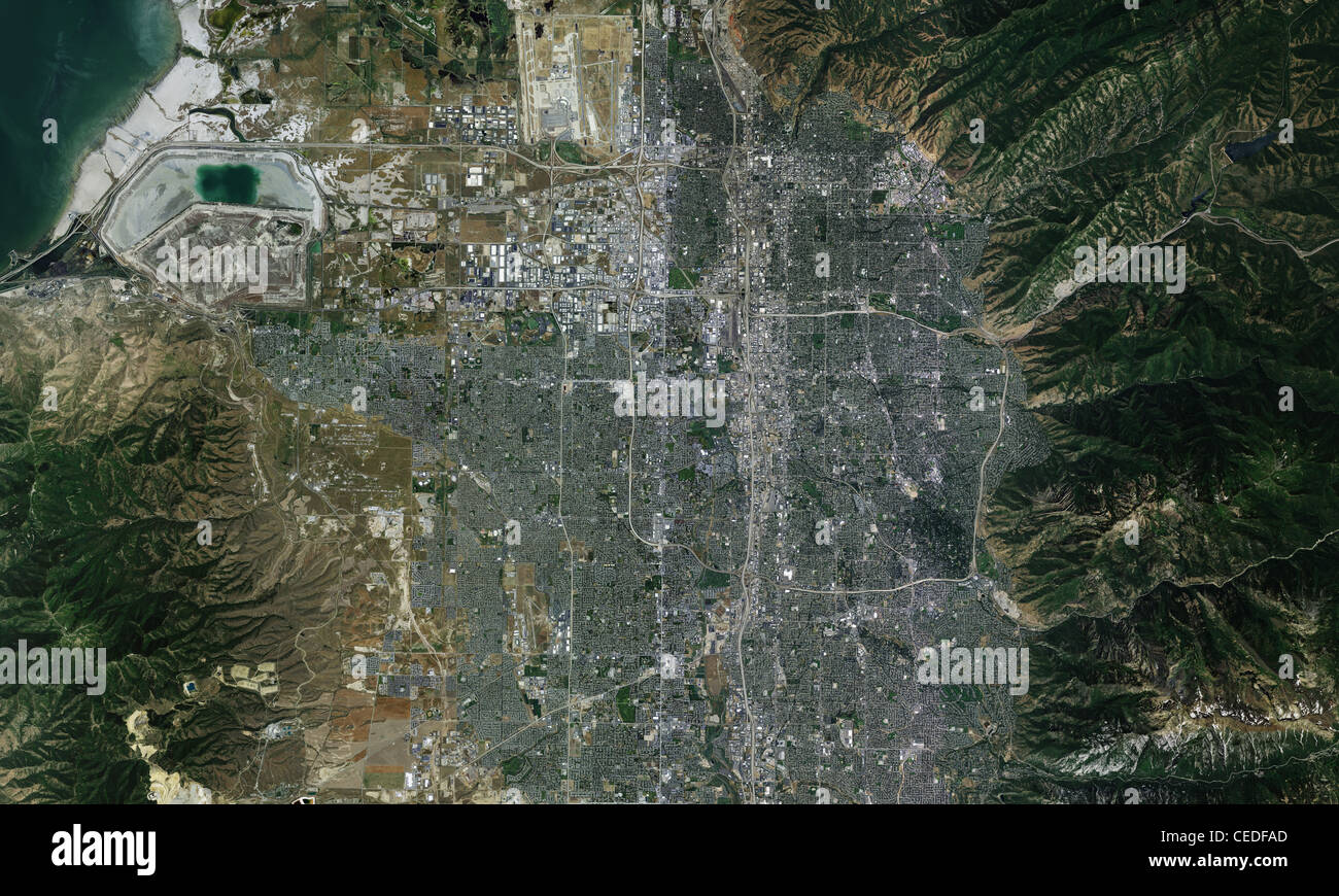 Aerial Photo Map Salt Lake City Utah Usa Stock Photo 43323349 Alamy