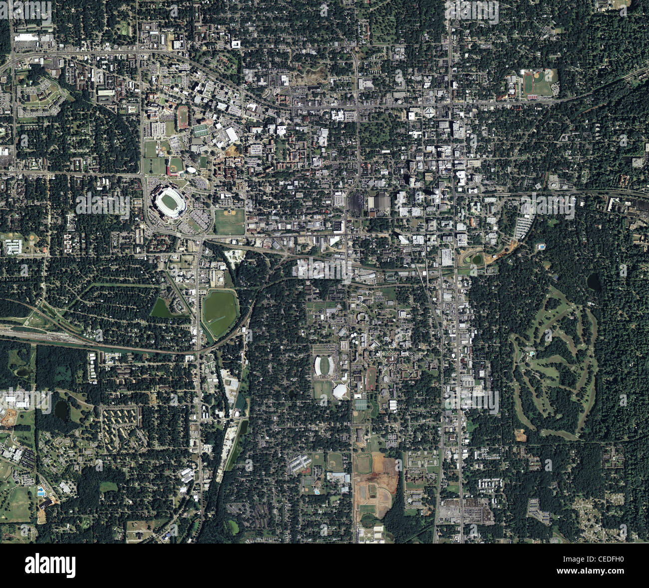 aerial photo map Tallahassee Florida Stock Photo