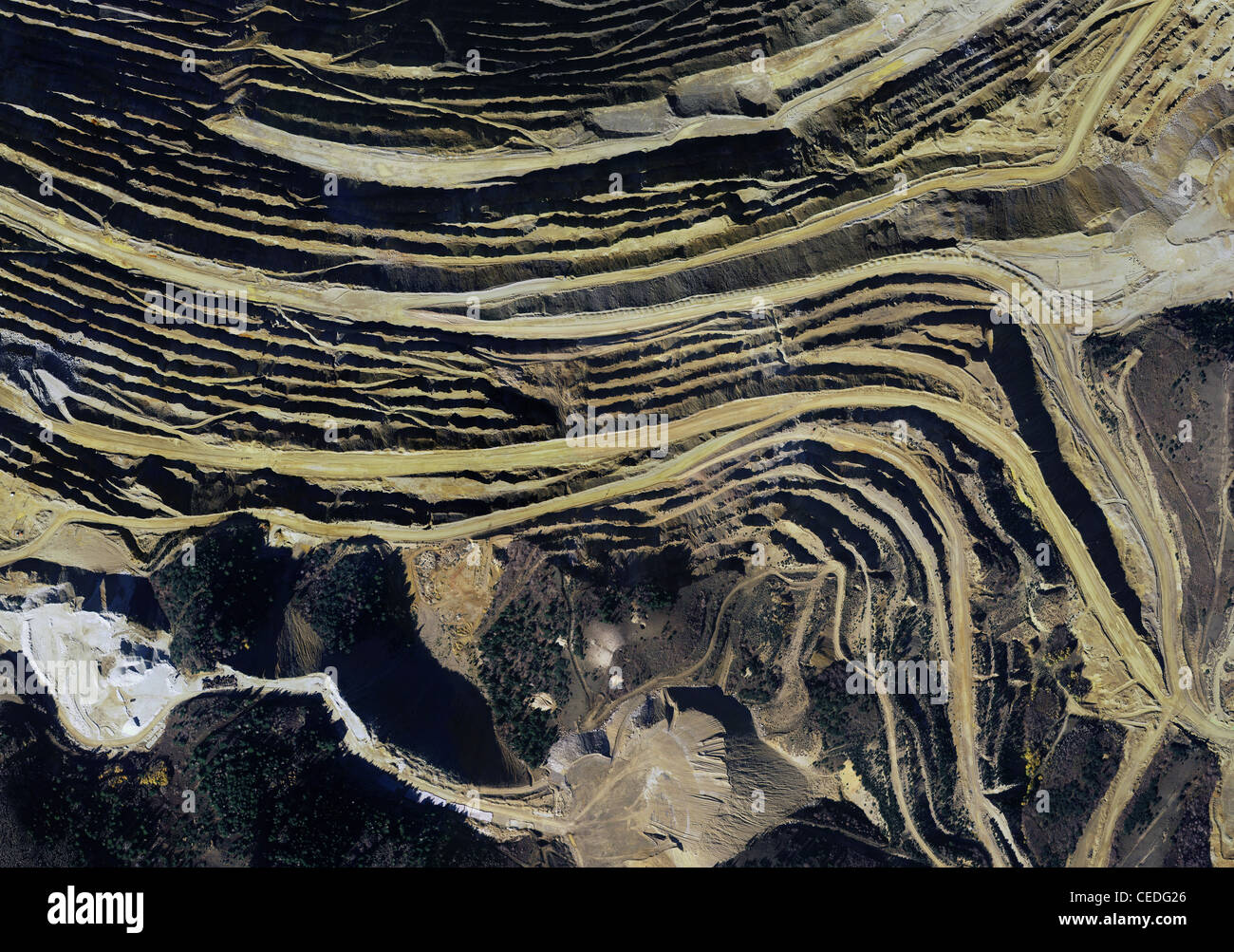 aerial photo map Bingham Canyon Kennecott Copper Mine deepest open pit