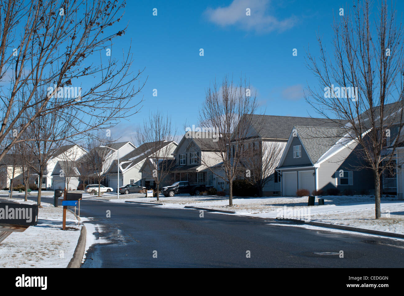 American winter scenery, South Burlington, Vermont, USA Stock Photo