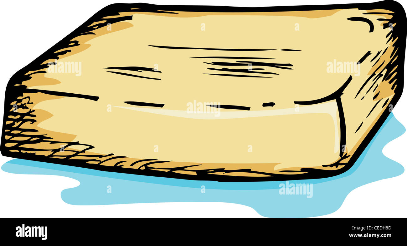 Bar of soap on puddle of water isolated over white Stock Photo Alamy