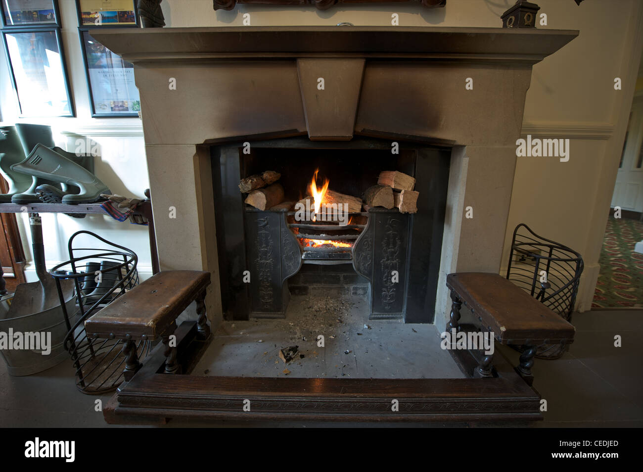 Old Stone Fireplace Stock Photo 43325813 Alamy