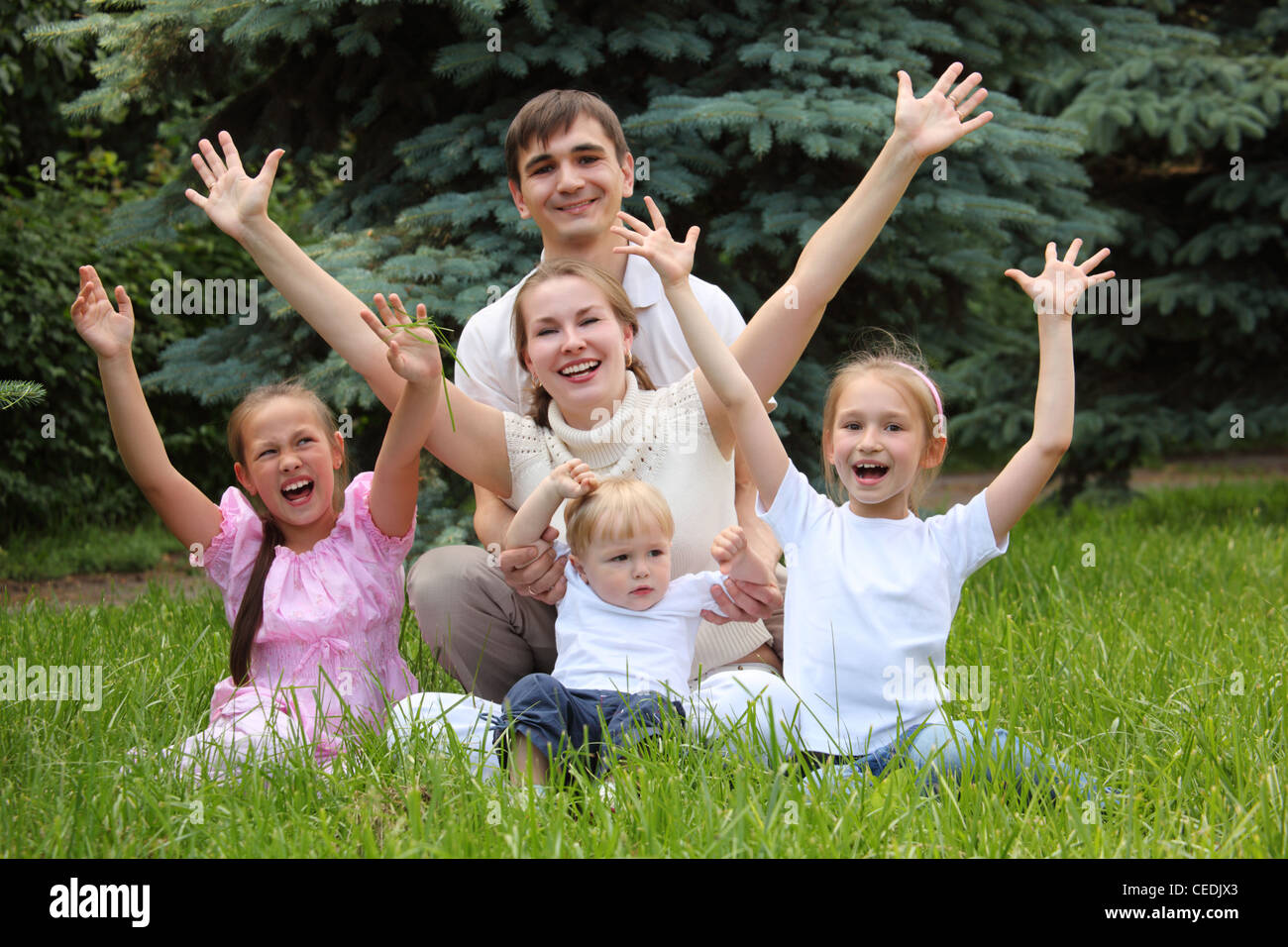 Kids Five Fingers On Green Grass Stock Photo 2244762073