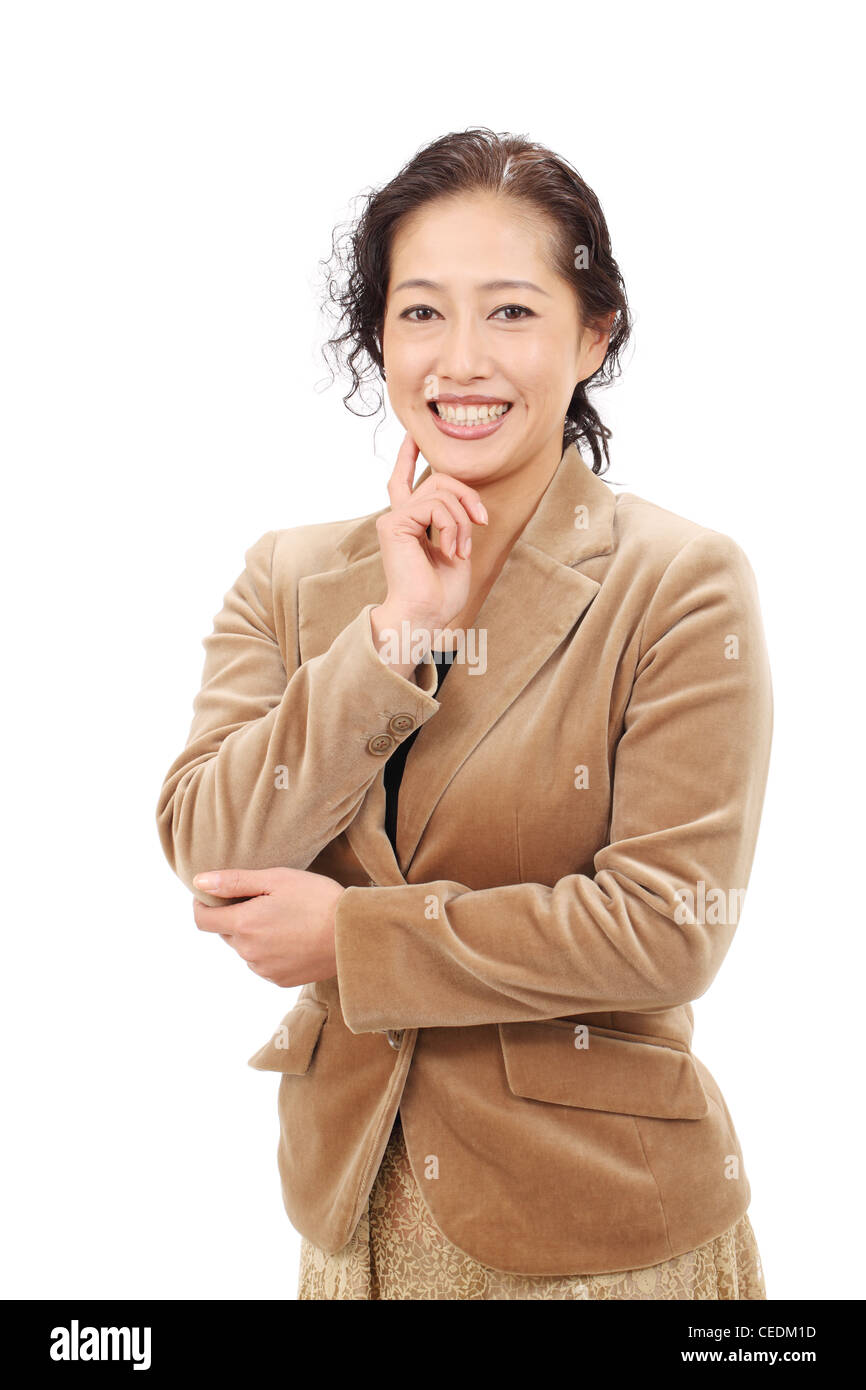 Portrait of smiling asian businesswoman Stock Photo