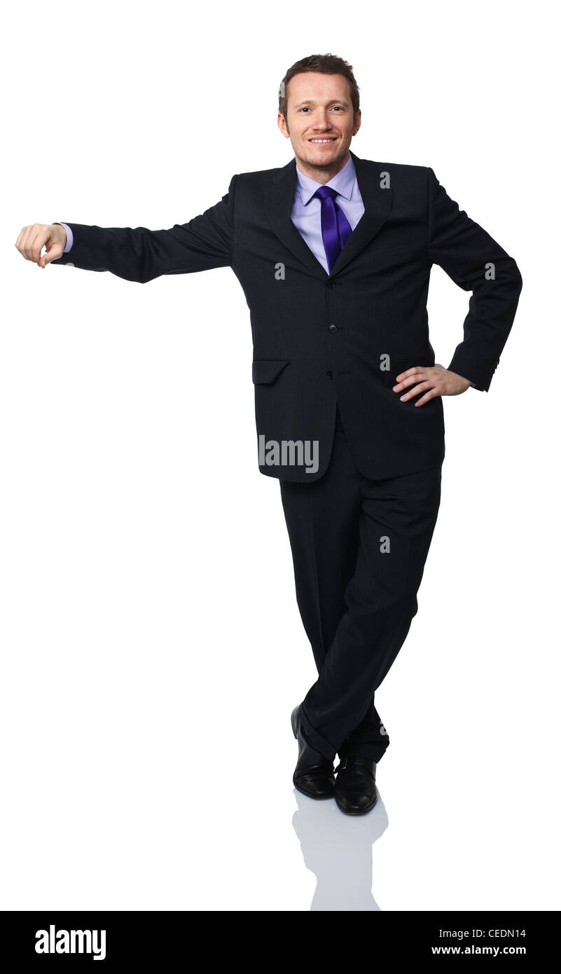 portrait of young businessman on white background Stock Photo