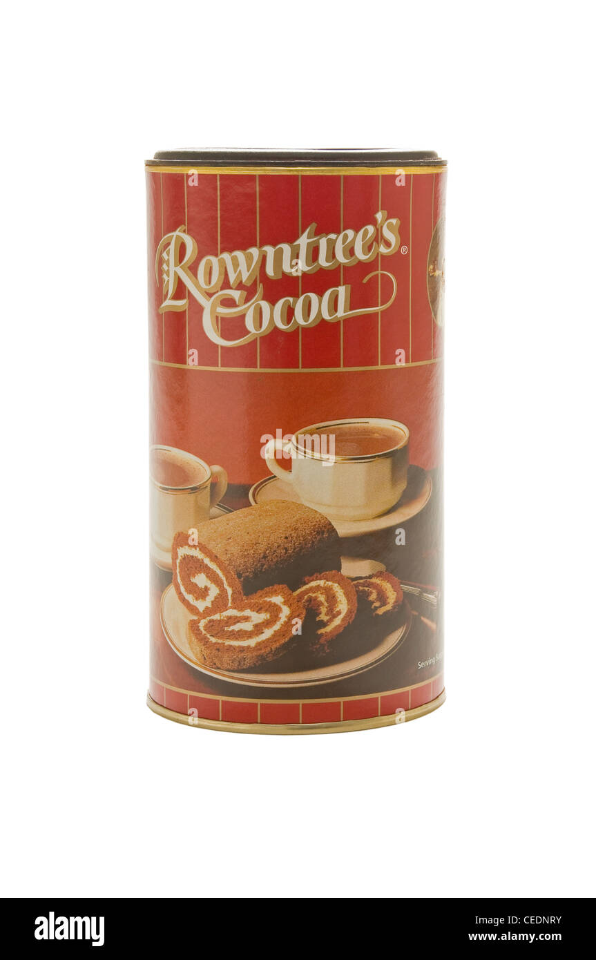 Close up of tub of Rowntree Rowntree's cocoa powder Stock Photo