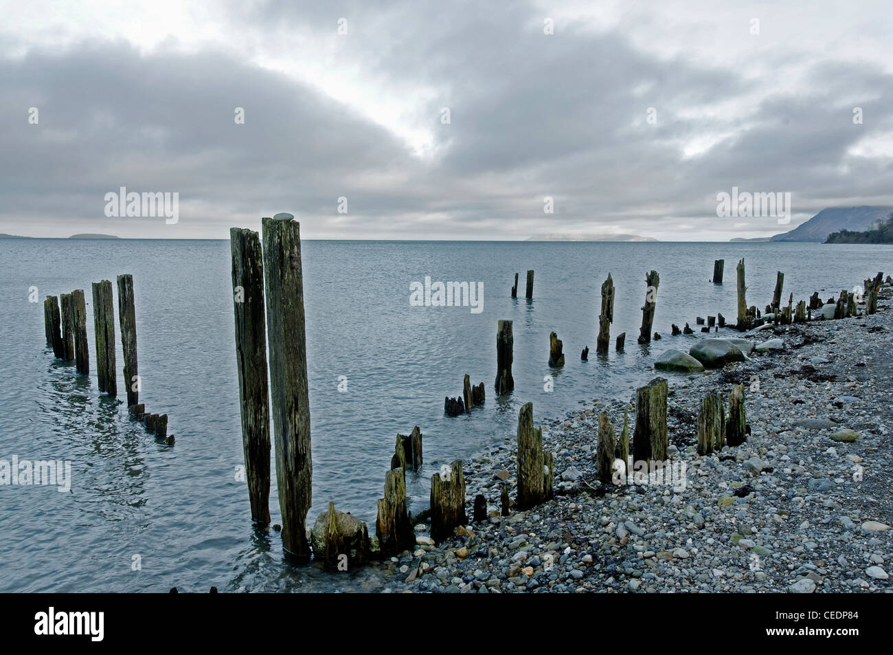 An abstract coastal scene Stock Photo