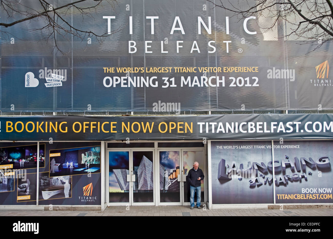 Advertisement for the new Titanic Visitor Centre Stock Photo