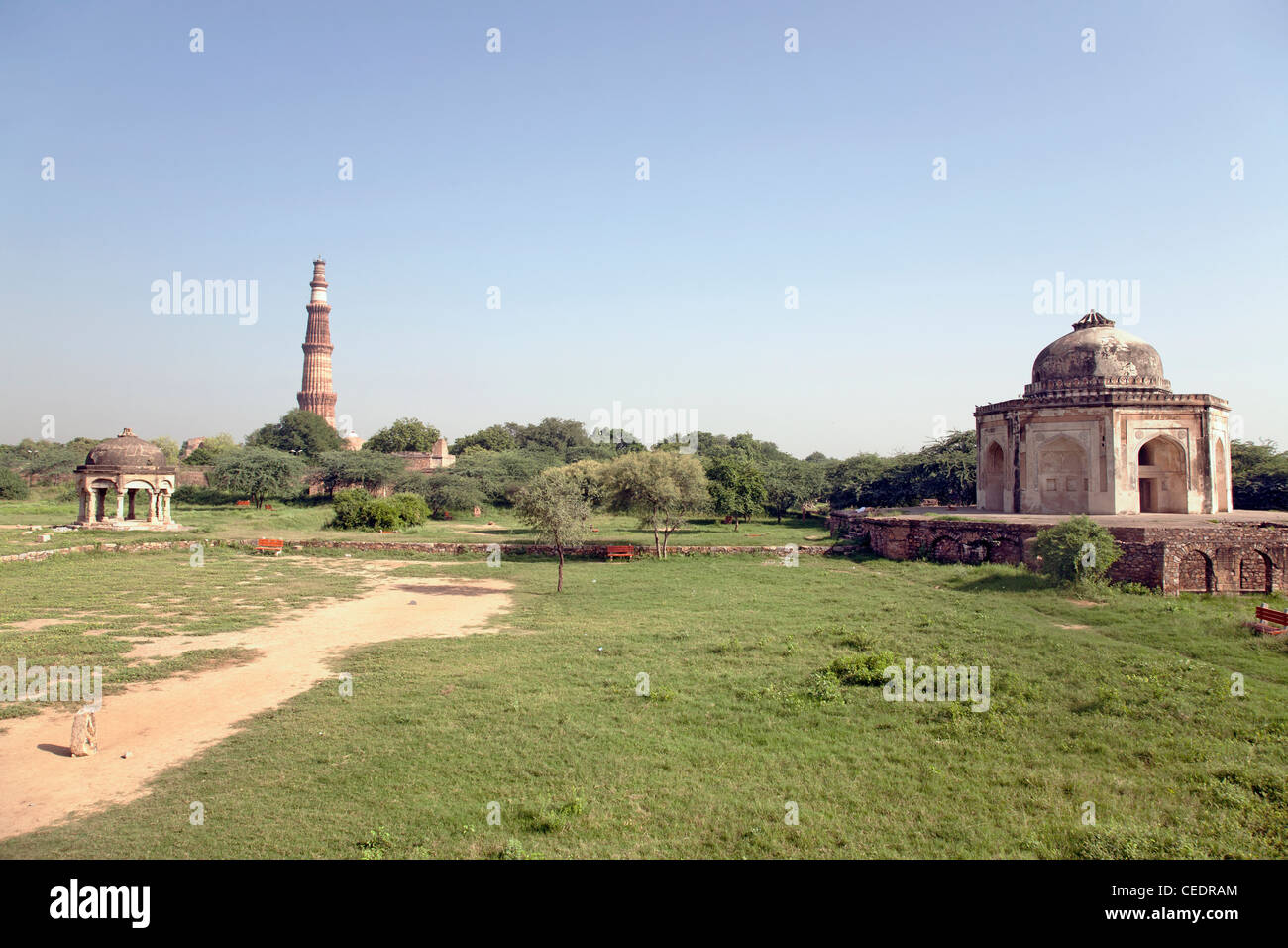 India, Delhi, Mehrauli, Qutb Complex, Archaeological Park Stock Photo