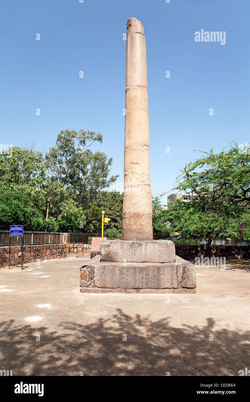 India, Delhi, Ashoka Pillar Stock Photo Alamy