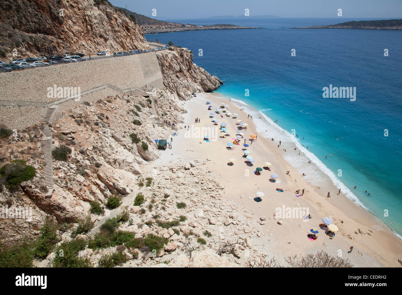 Turkey Kaputas Beach Between Kas And Kalkan Stock Photo