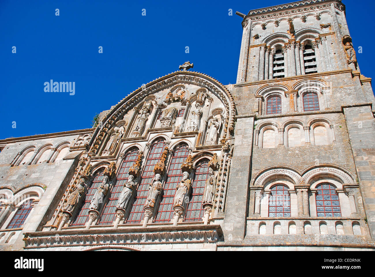 France, Burgundy, Vezelay, Basilique Saint Marie Madeleine (Vezelay Abbey) Stock Photo
