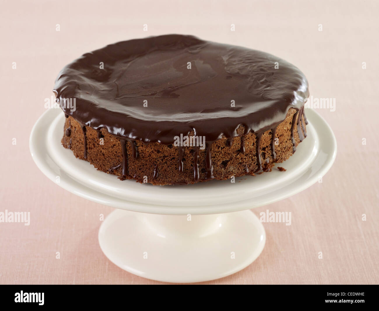 Chocolate almond cake Stock Photo Alamy