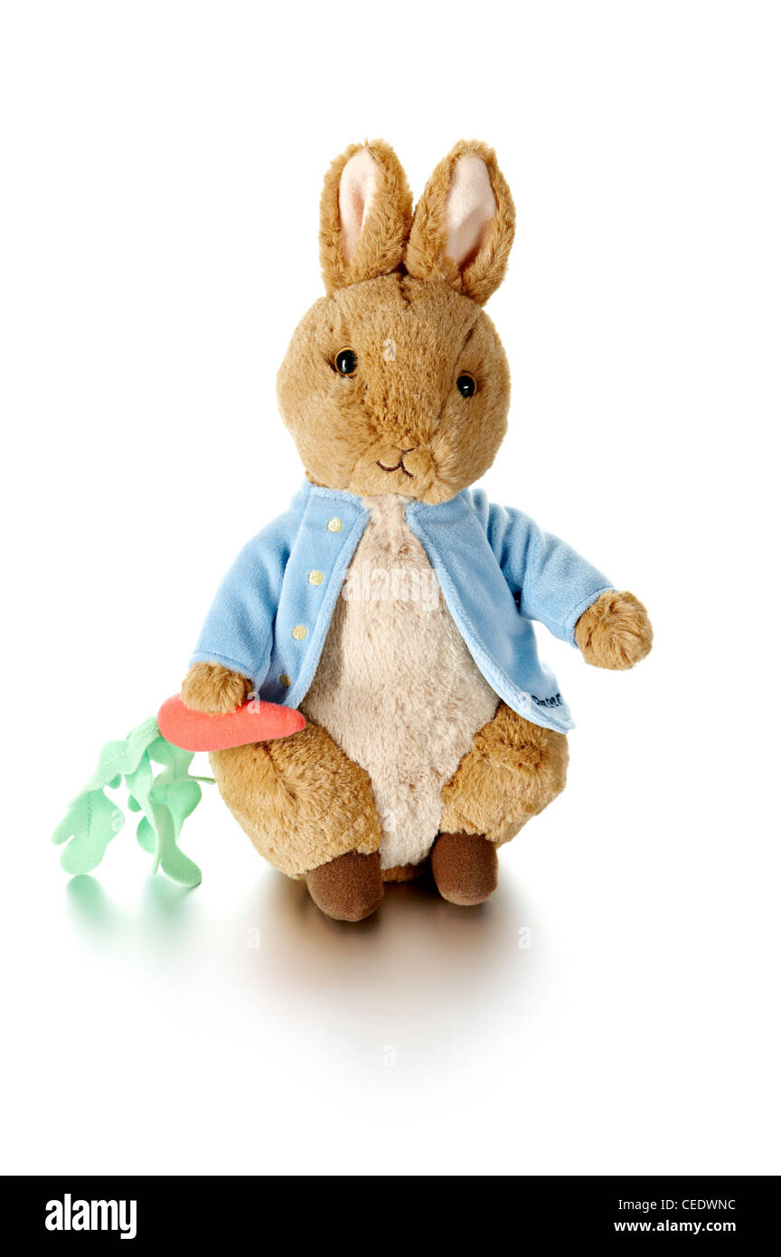 Peter Rabbit stuffed toy Stock Photo