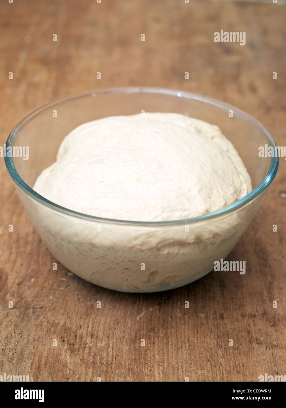 Pizza dough in bowl Stock Photo Alamy