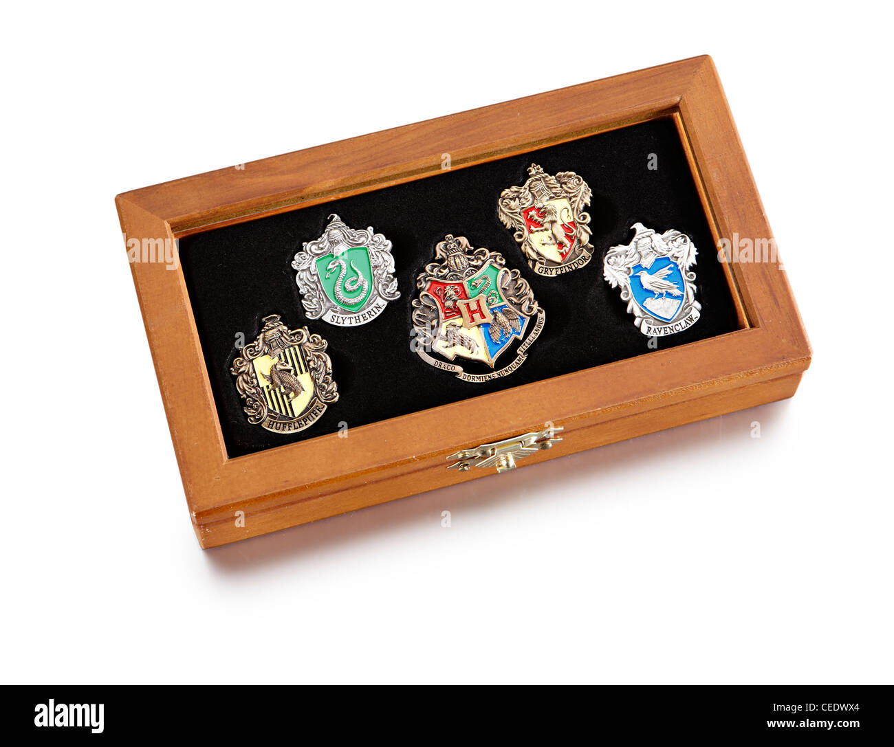 Hogwarts House Pins Harry Potter JK Rowling Stock Photo Alamy