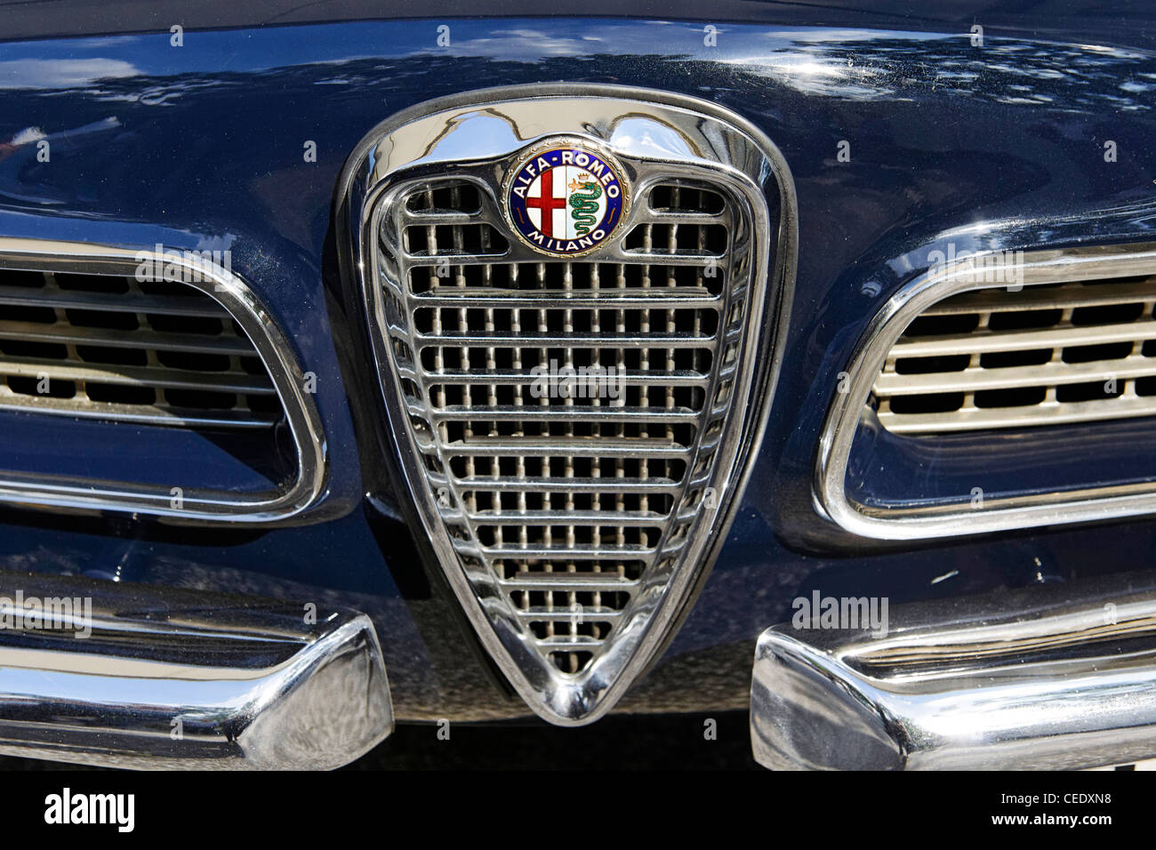 Grille, Alfa Romeo, vintage cars, historic vehicles, Hamburg, Germany, Europe Stock Photo