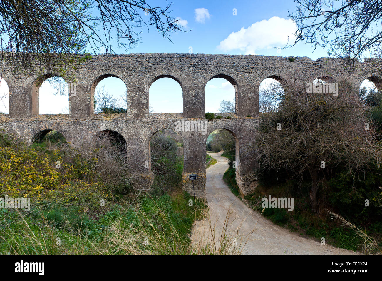Roman aqueduct Stock Photo