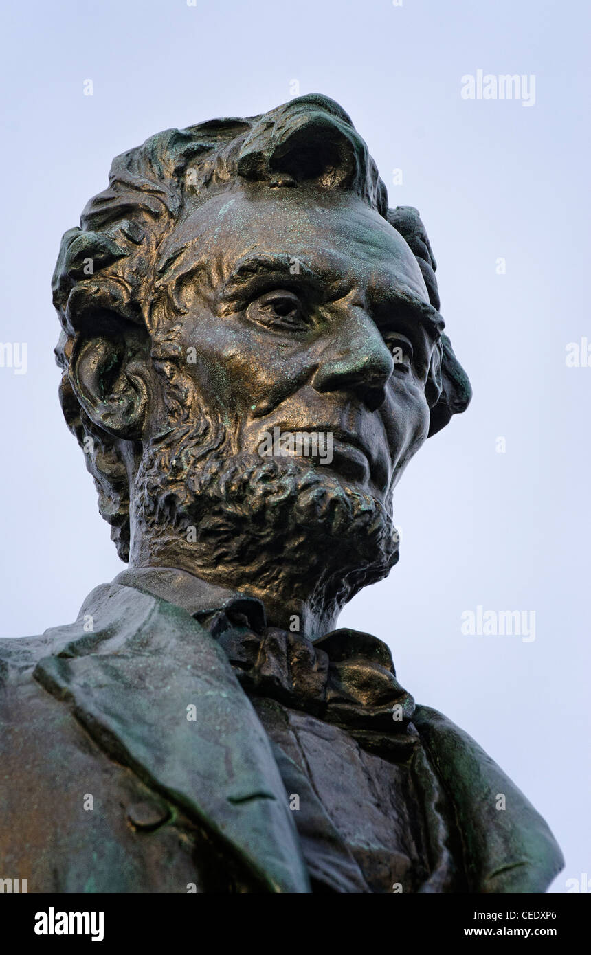 Abraham Lincoln monument in Edinburgh's Old Calton Cemetery. Stock Photo