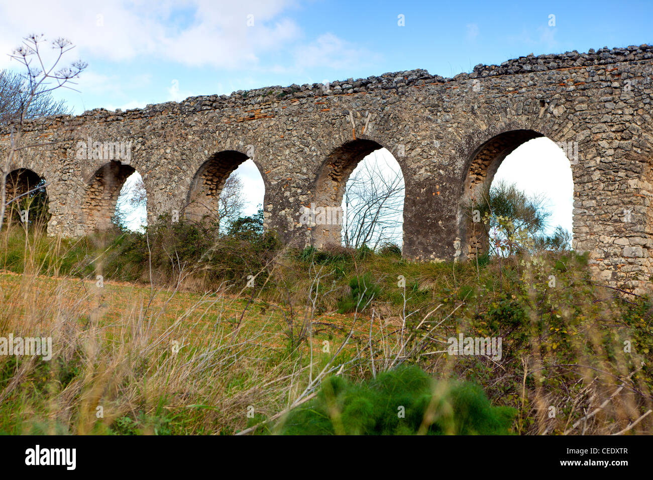 Roman aqueduct Stock Photo