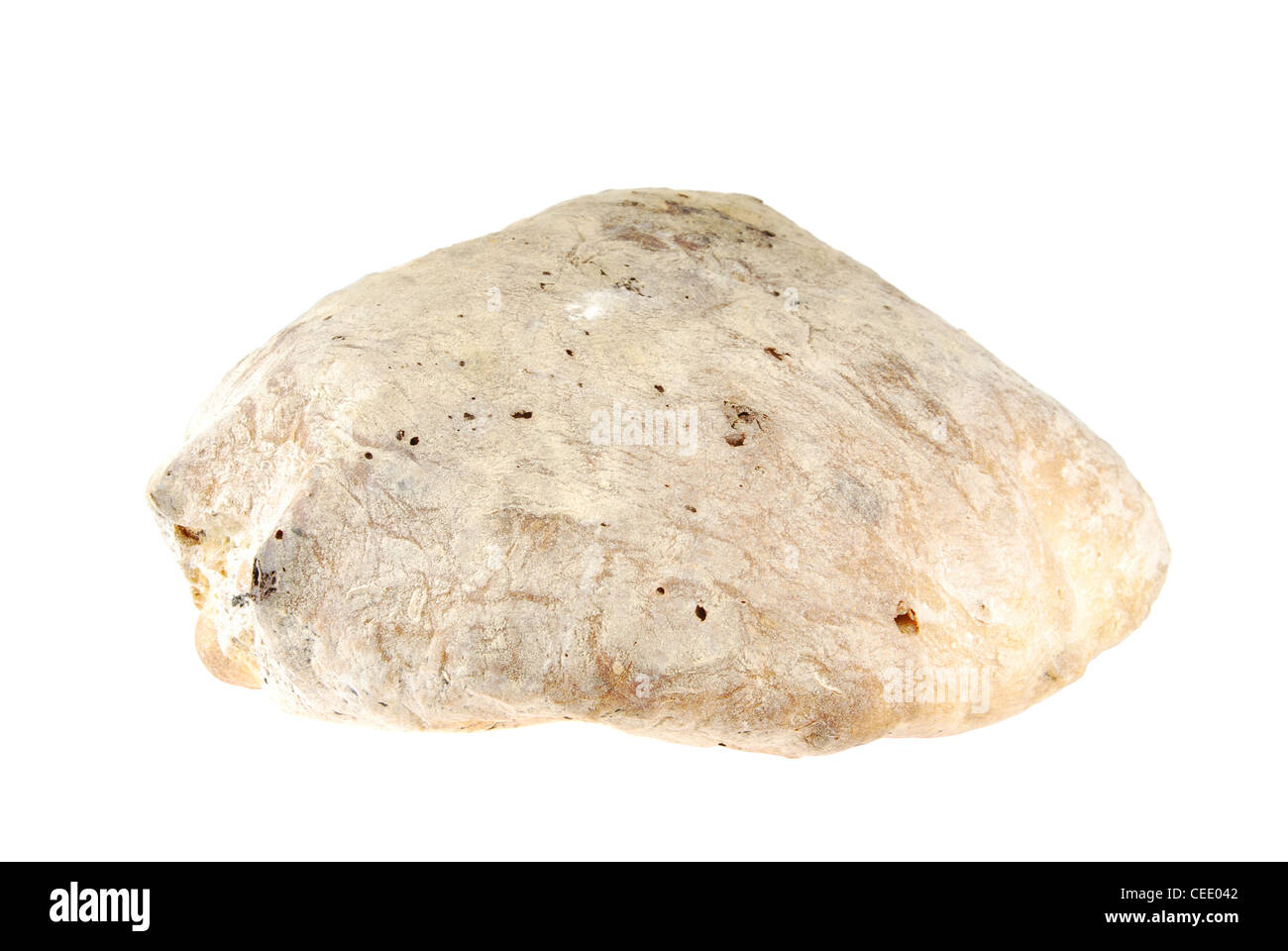 cantle of wheaten bread isolated on white background Stock Photo