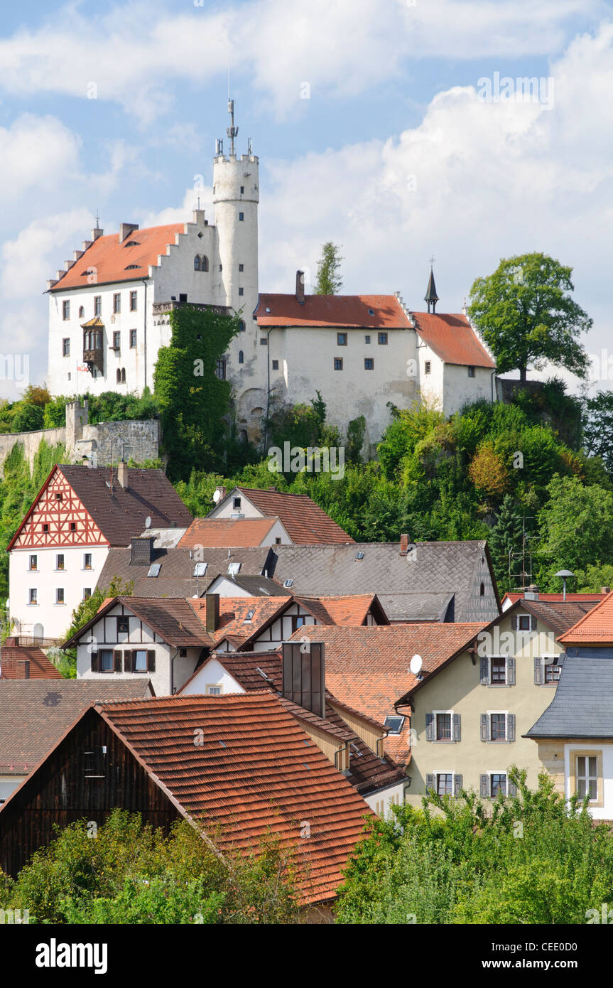 Goessweinstein Castle, Goessweinstein, Franconian Switzerland, Franconia, Bavaria, Germany, Europe Stock Photo