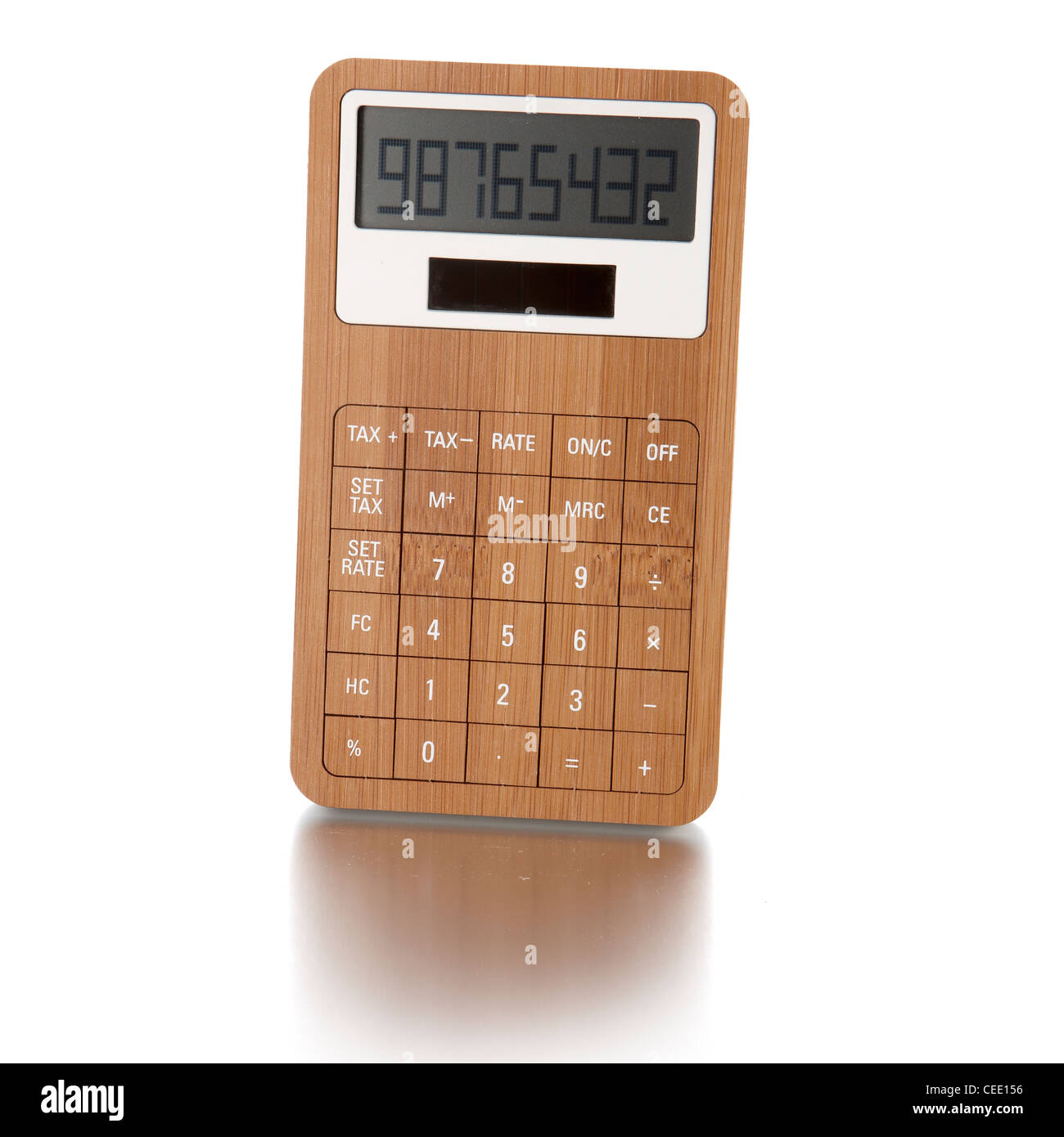 bamboo calculator Stock Photo