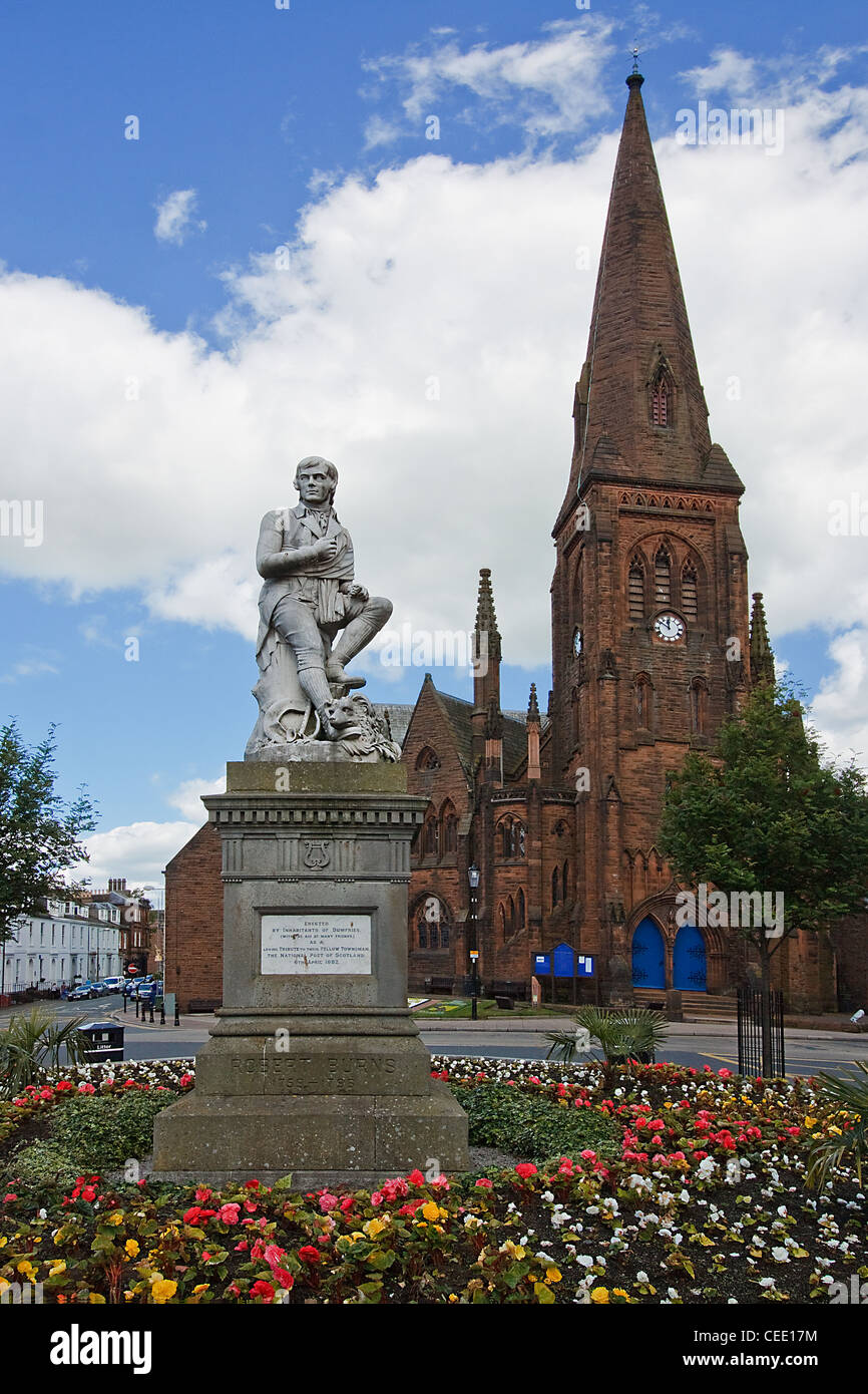 The Robert Burns statue in Dumfries Stock Photo Alamy