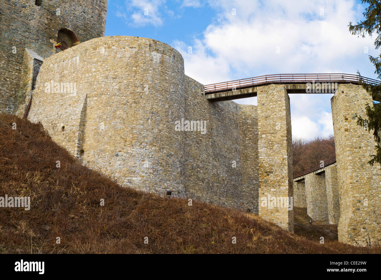 Ruins of an old castle in Eastern Europe Stock Photo
