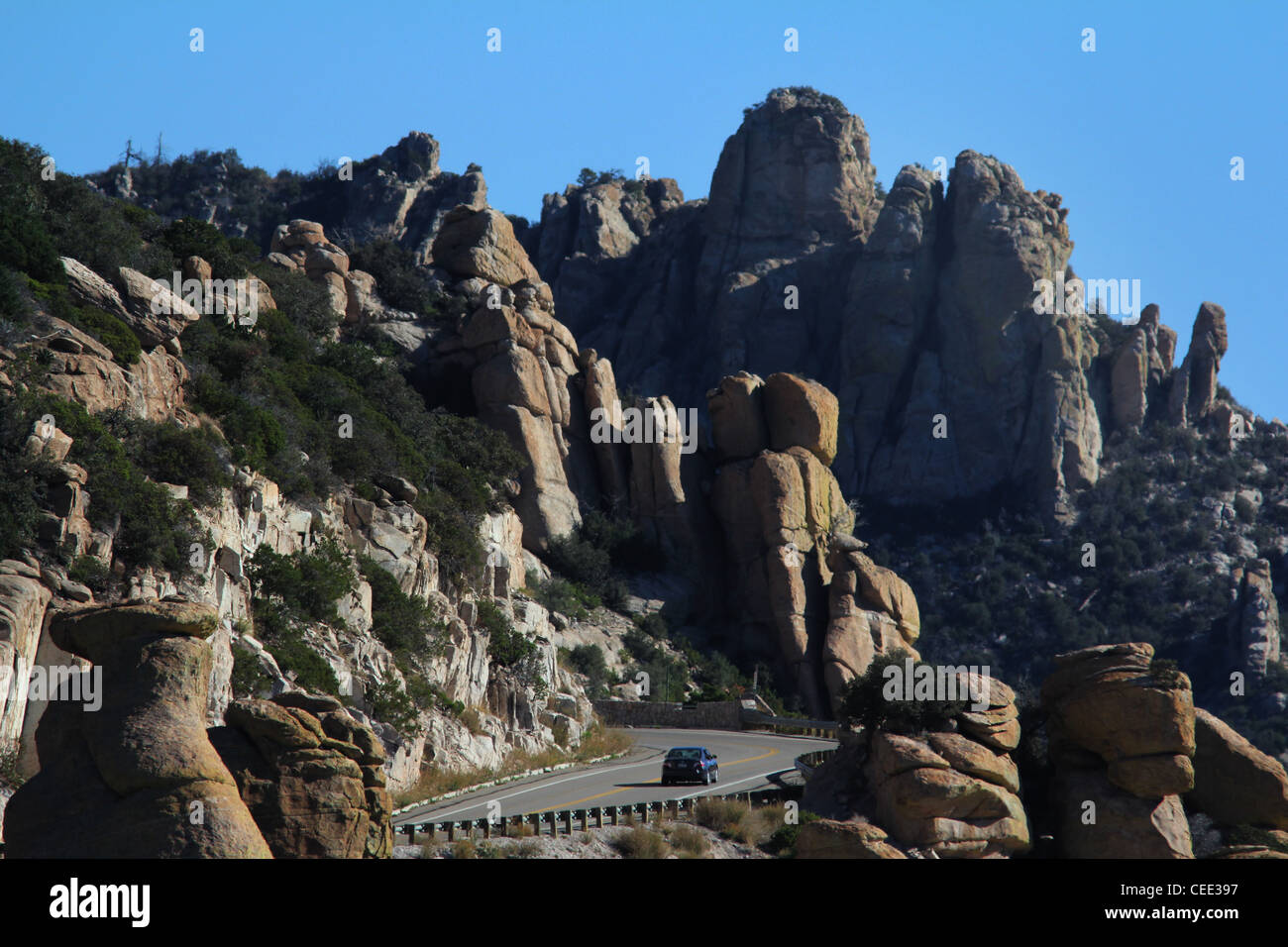 Catalina Highway Rock outcrops Mount Lemmon Tucson Arizona Stock Photo