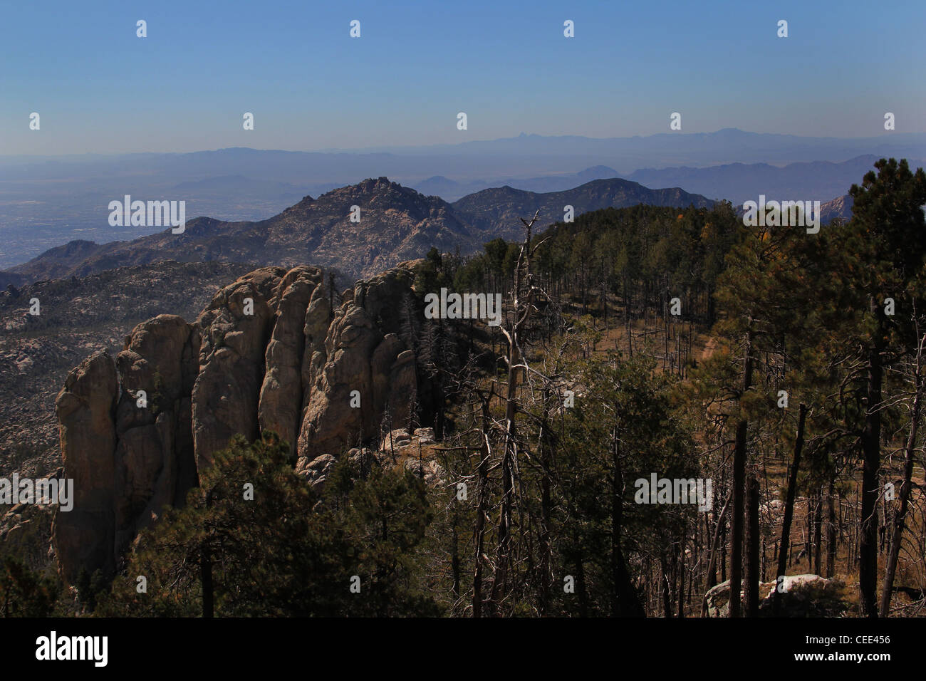 Rock outcrops Mount Lemmon Tucson Arizona p Stock Photo