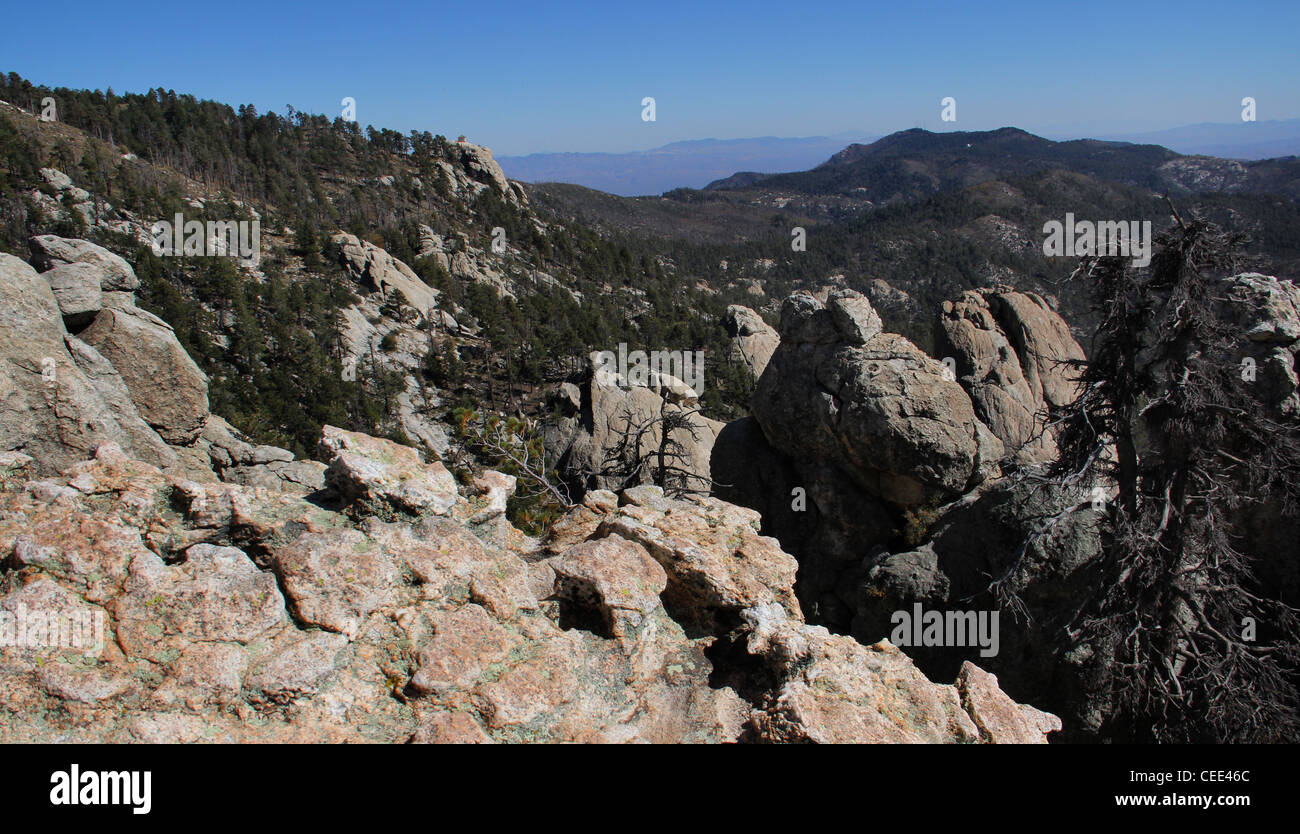 Rock outcrops Mount Lemmon Tucson Arizona p Stock Photo