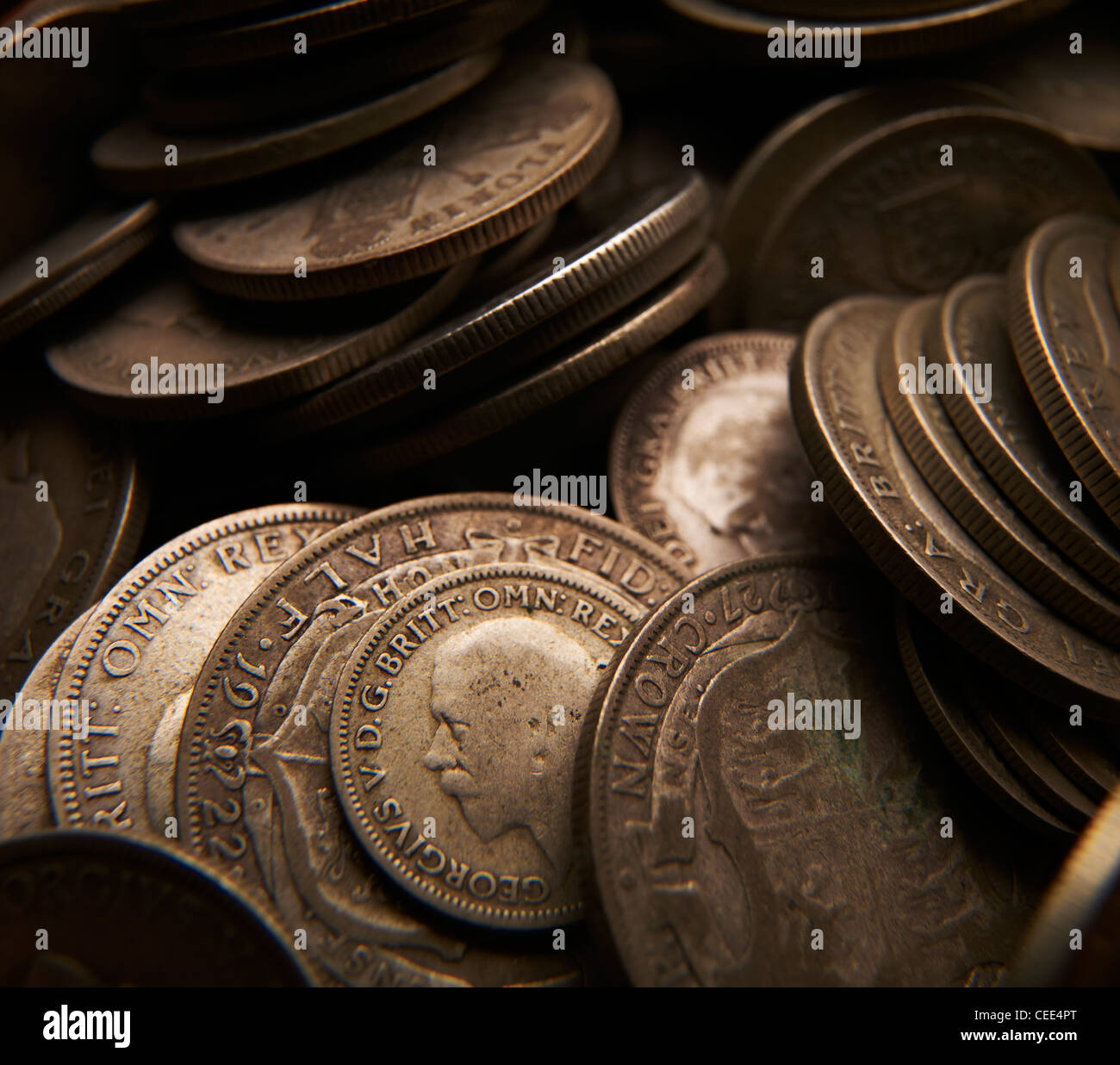 British silver coins Stock Photo Alamy