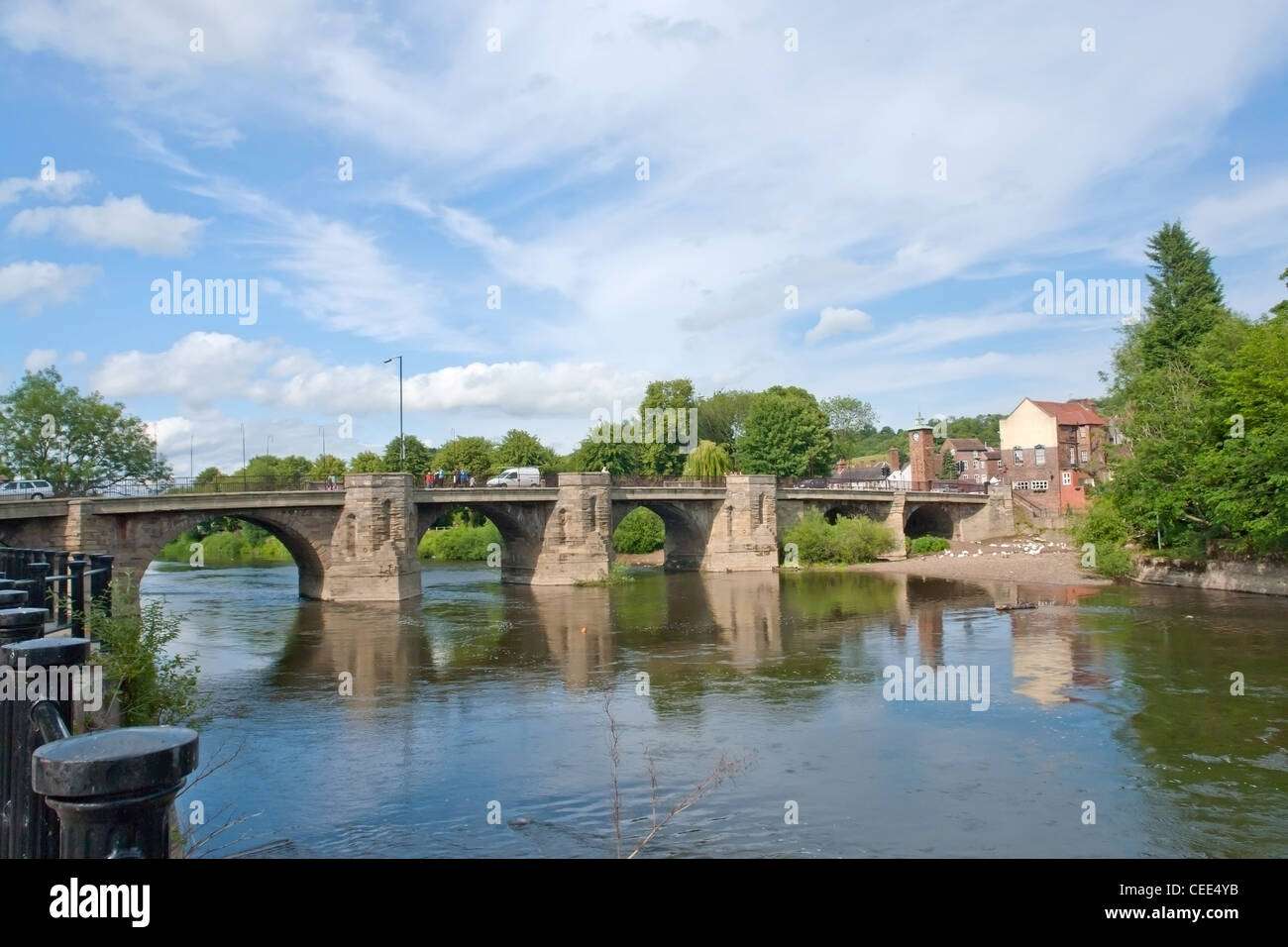 Bridgnorth bridge over the river Severn at Bridgnorth, Shropshire Stock Photo