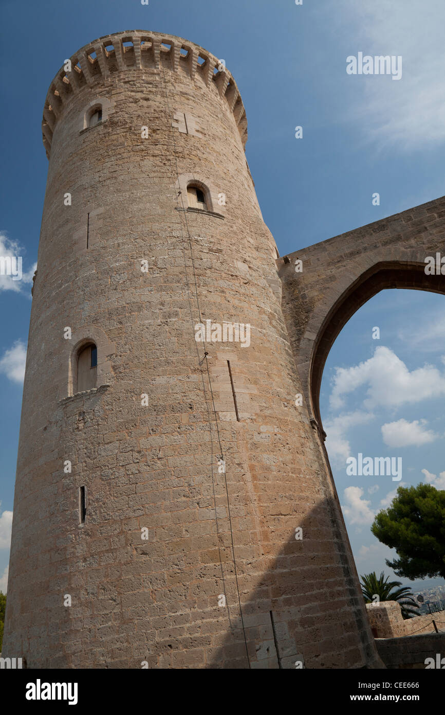 Donjon at Bellver Castle, Majorca, Spain Stock Photo