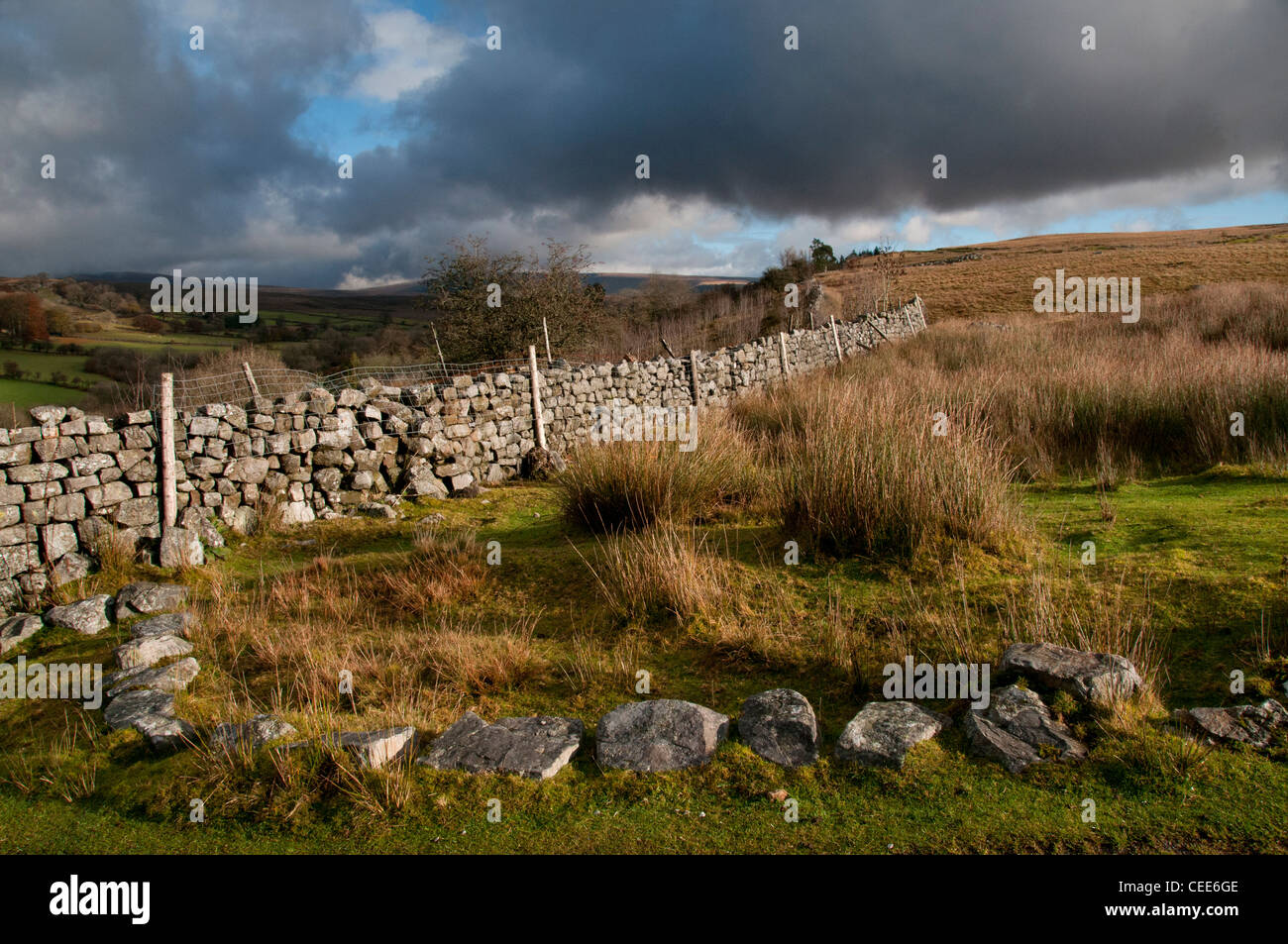 a brecon beacons landscape of the fan faw with good forground detail Stock Photo